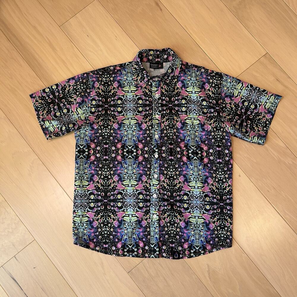 Aquadelics Jamminon Button Up Shirt Short Sleeve Grateful Dead Men’s Medium